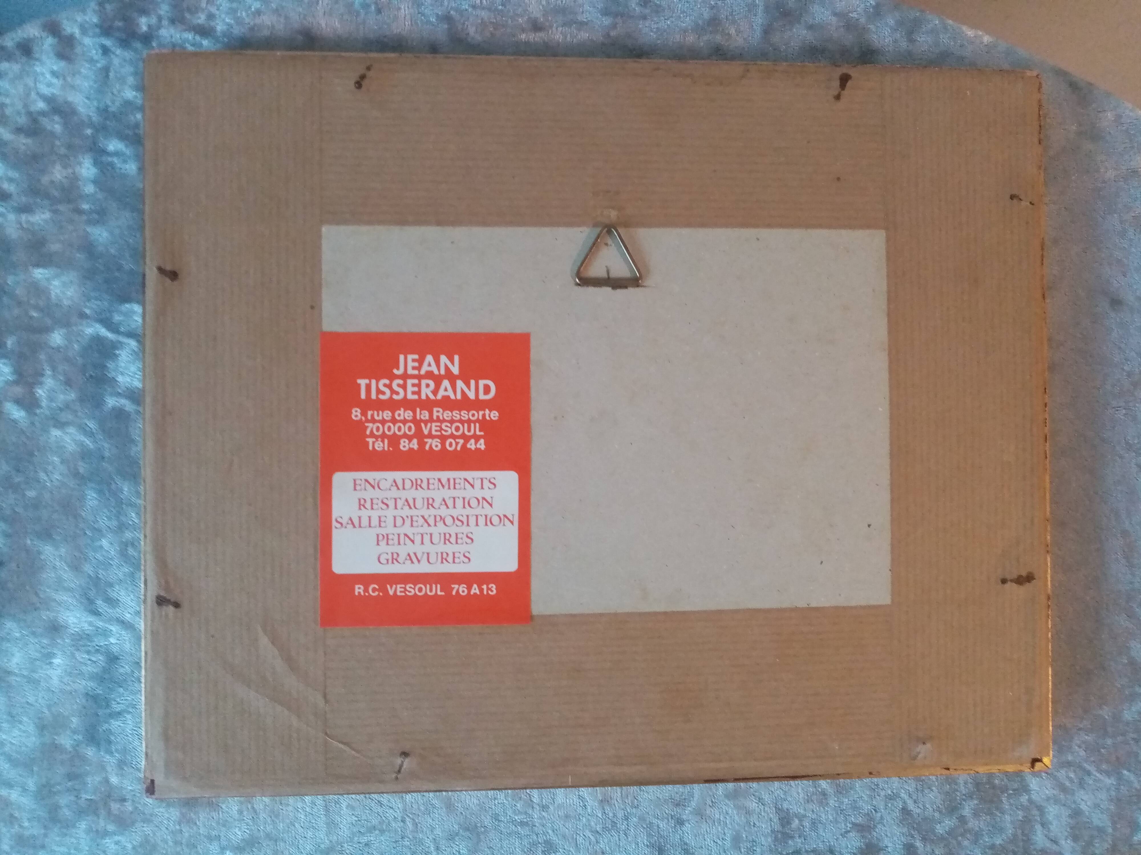 Old pastel painting decorated with a Breton port in autumn signed Antoine Dugois