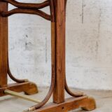 Curved wood bistro table