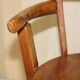 Antique captain's swivel chair on a draft horse wheel from around 1760.
