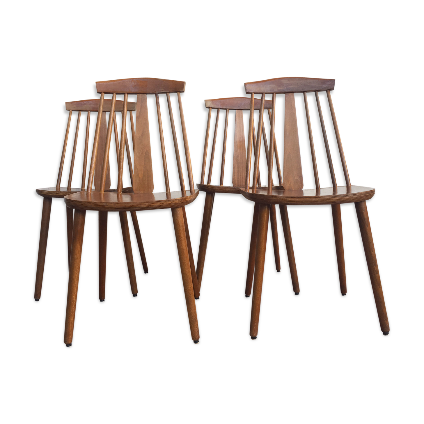 Set of 4 scandinavian chairs