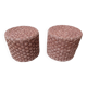 Paire de poufs en corde tressé années 70'S