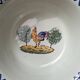 Ancien plat de service creux motif coq Saint Clément France