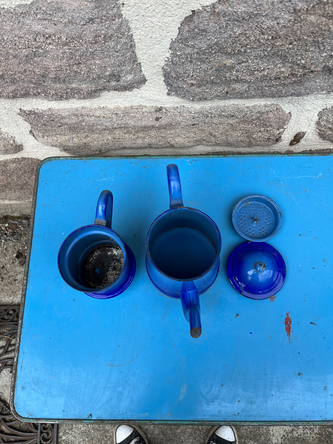 Enamelled coffee maker