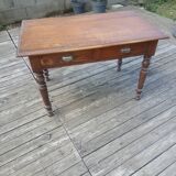 Ancienne table bistrot - 2 Tiroirs - Bois