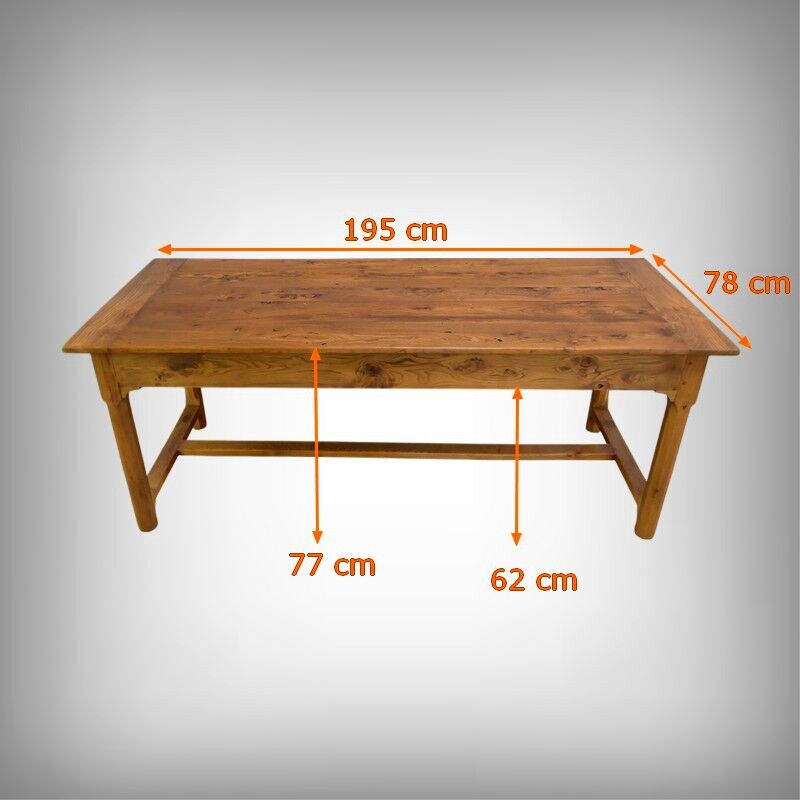 Table de ferme en frêne et chêne – 2ème partie XIXe