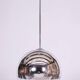 Mid-Century Chandelier in Chromed Steel and Opaline Glass, Germany, 1970s