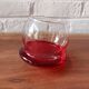 Vintage red designer glasses and carafe set, tumbler glass base