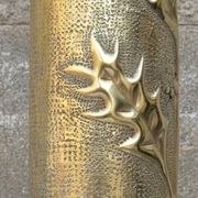 75 shell casing carved - Art of the poilus floral decoration WW1