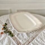 Rectangular ivory-colored serving dish Sarreguemines Chambord model