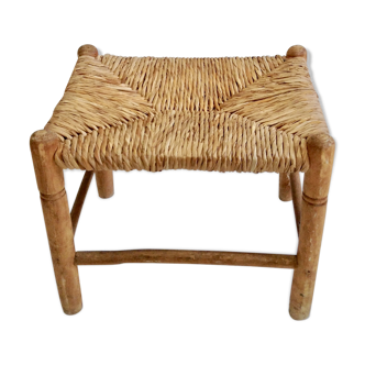 Tabouret paillé