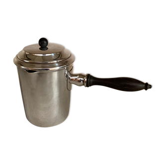 Silver metal milk jug