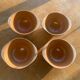4 bowls in eared stoneware, vintage Gien France sandstone