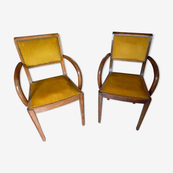 Pair of bridge armchairs