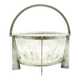 Postmodernist sugar bowl, glass, silver-plated brass, Poland, 1970s