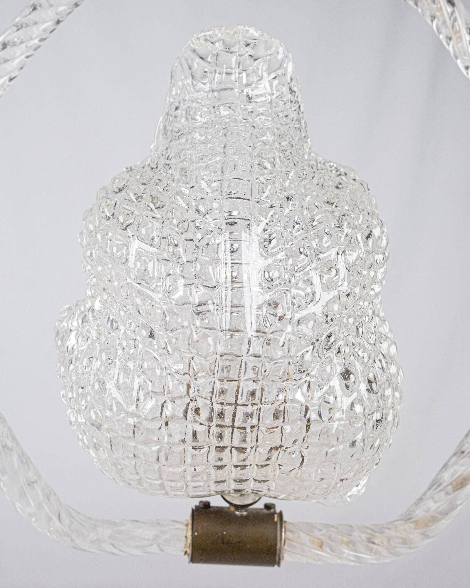 Murano glass chandelier by Barovier & Toso, Italy, 1940s