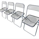 4 folding chairs "PLIA" by Giancarlo Piretti for Castelli 1967