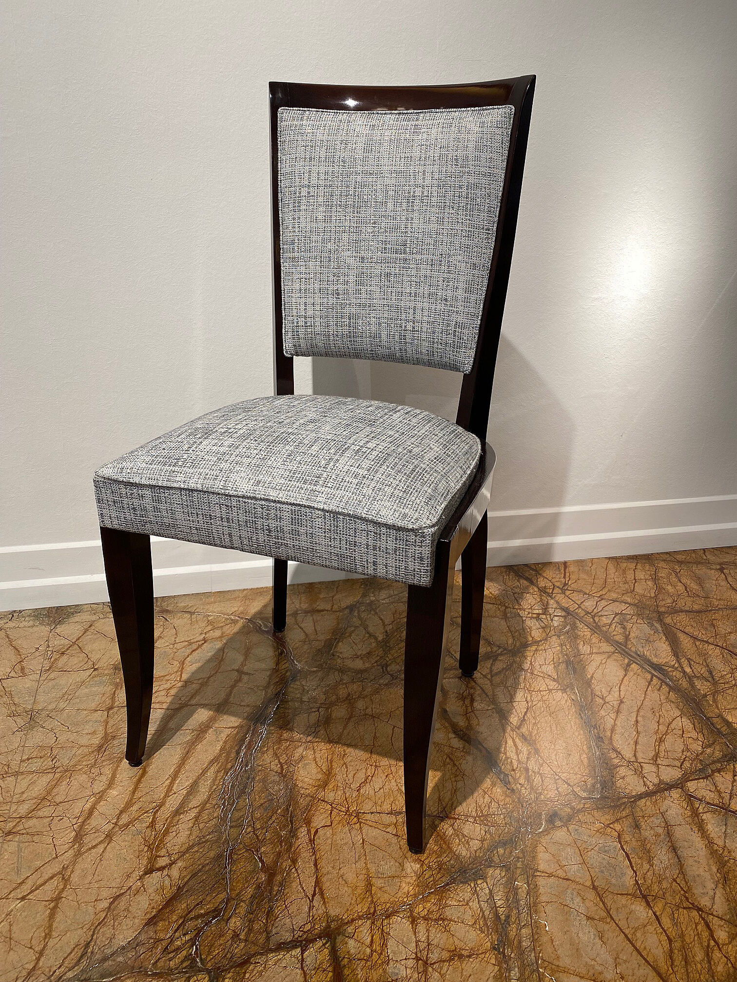 French Art Deco Dining Chairs set of 6