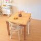Art Deco sanded raw wood table