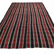 Red & Green Striped Turkish Kilim Rug, 202x312Cm