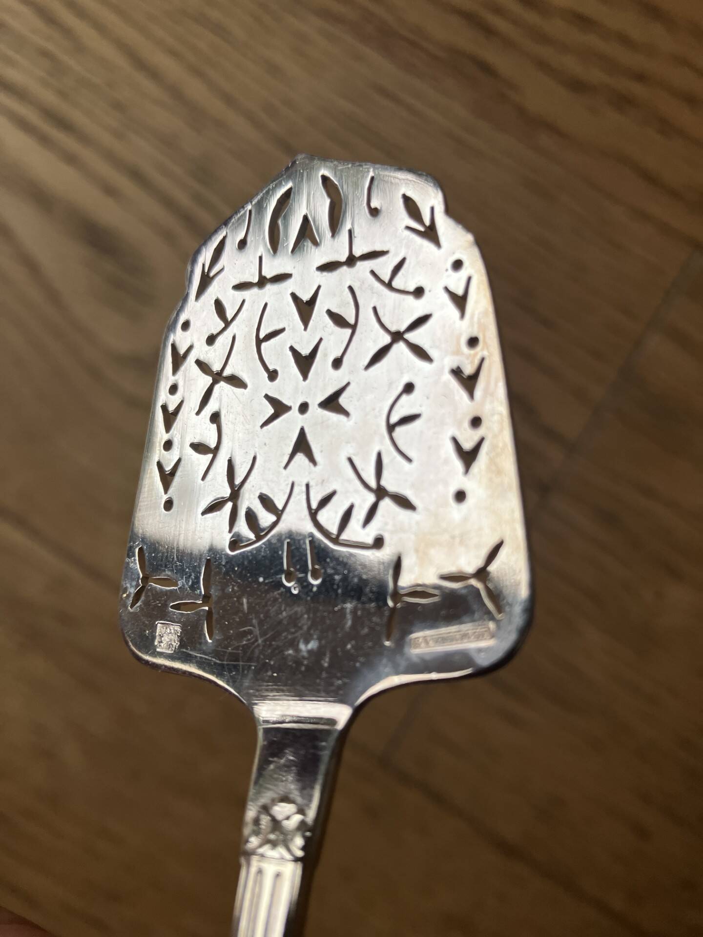 Re-silvered sugar spoon