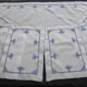 Old linen yarn case embroidered in blue with fruit baskets-6 Tray fund