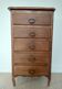 Rustic chic 5-drawer chest of drawers in solid wood