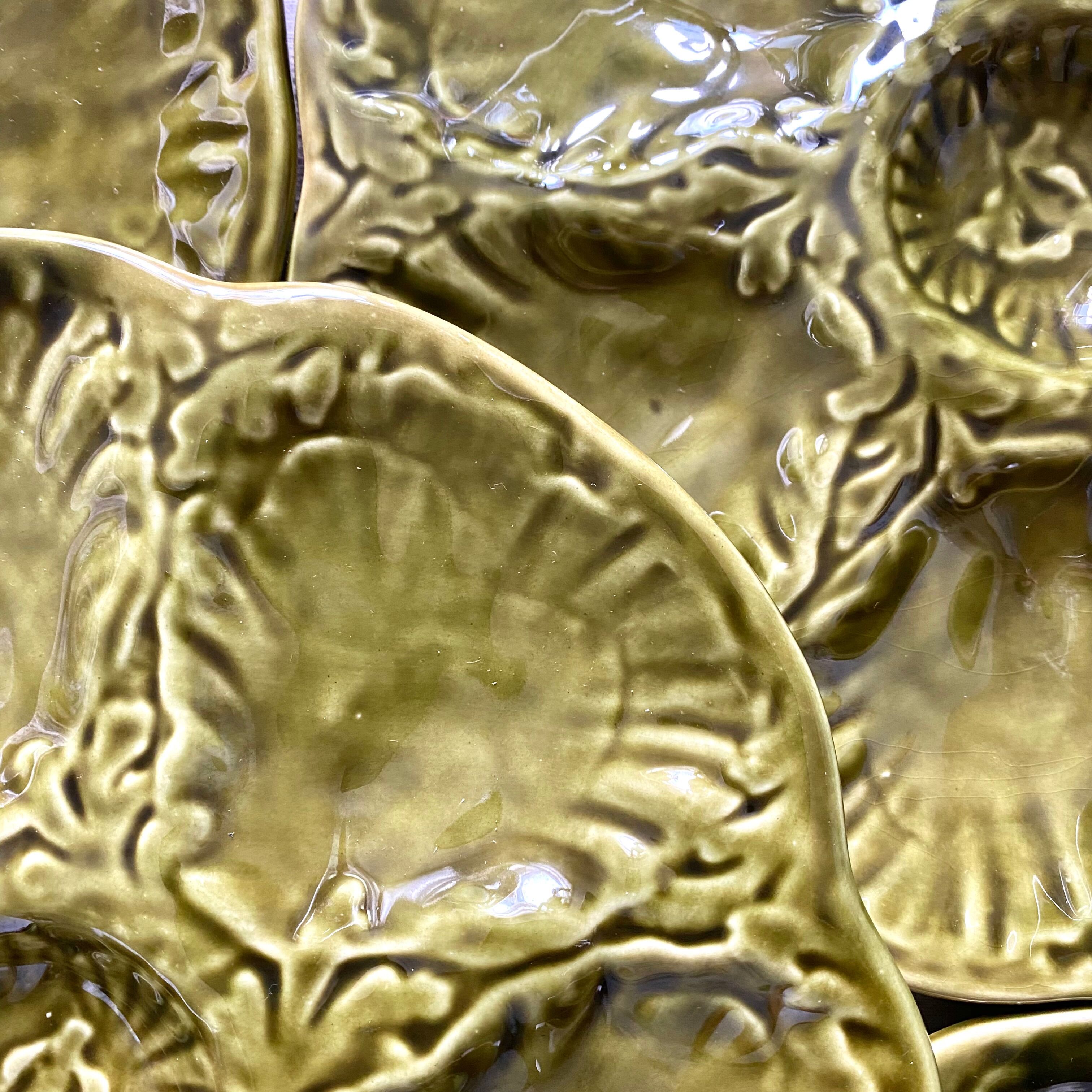 Vintage ceramic oyster plates from Gien