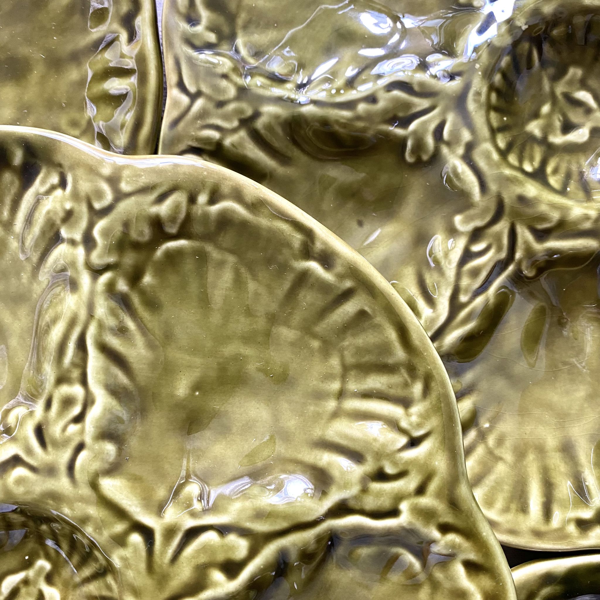 Vintage ceramic oyster plates from Gien