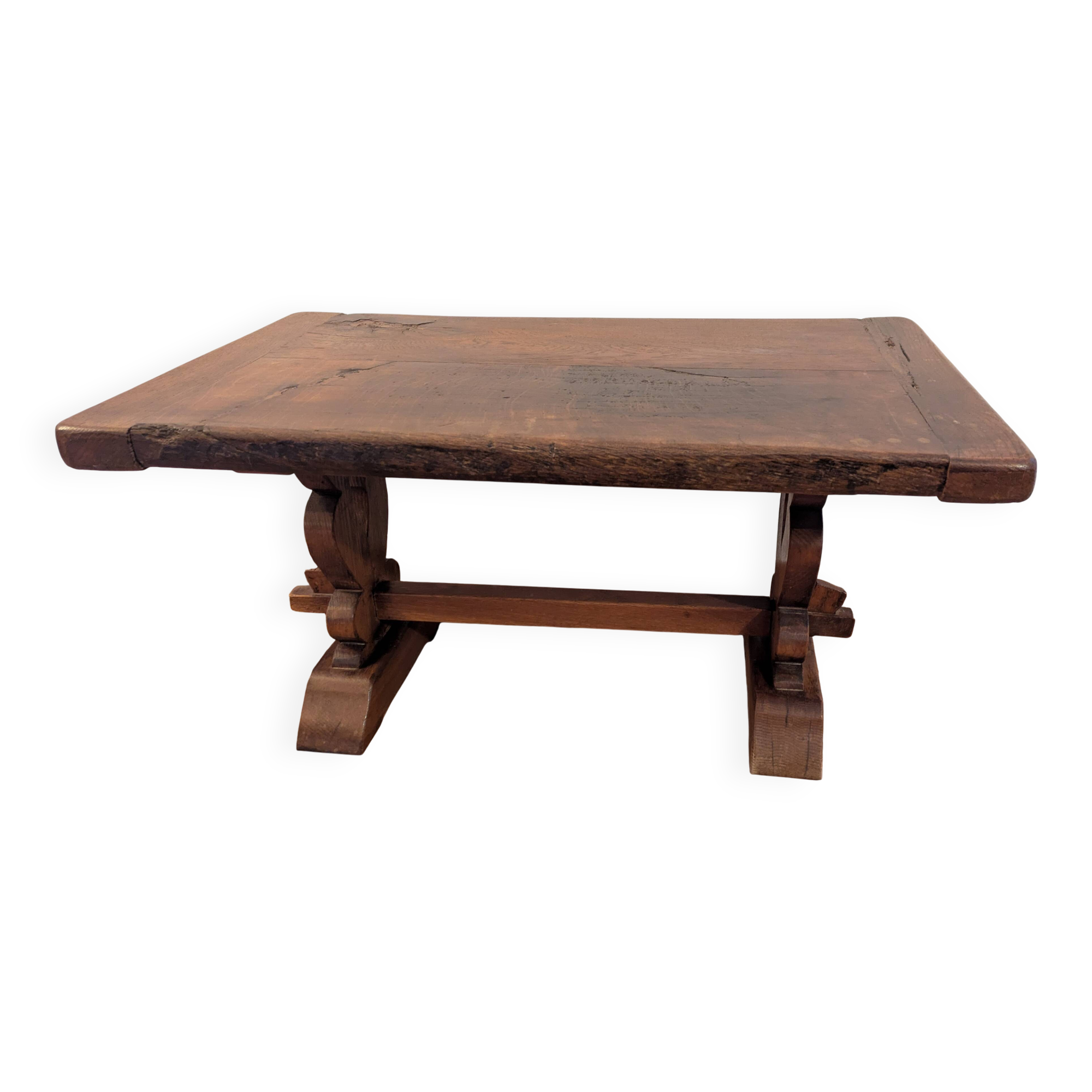 Rectangular monastery coffee table in solid oak