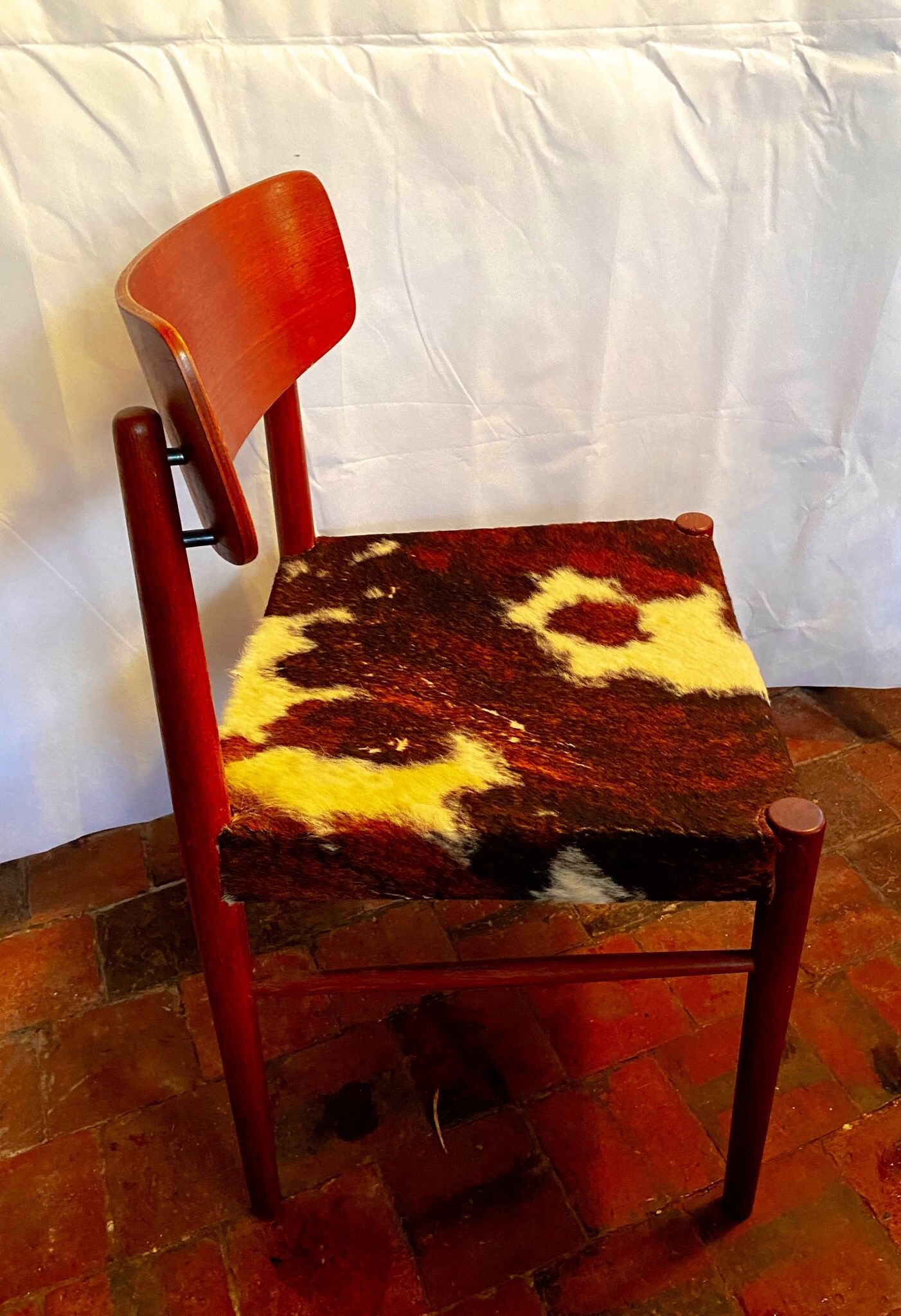 4 vintage Scandinavian cow chairs