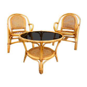 Garden furniture in rattan and canning