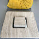 Rare Table basse en travertin vintage