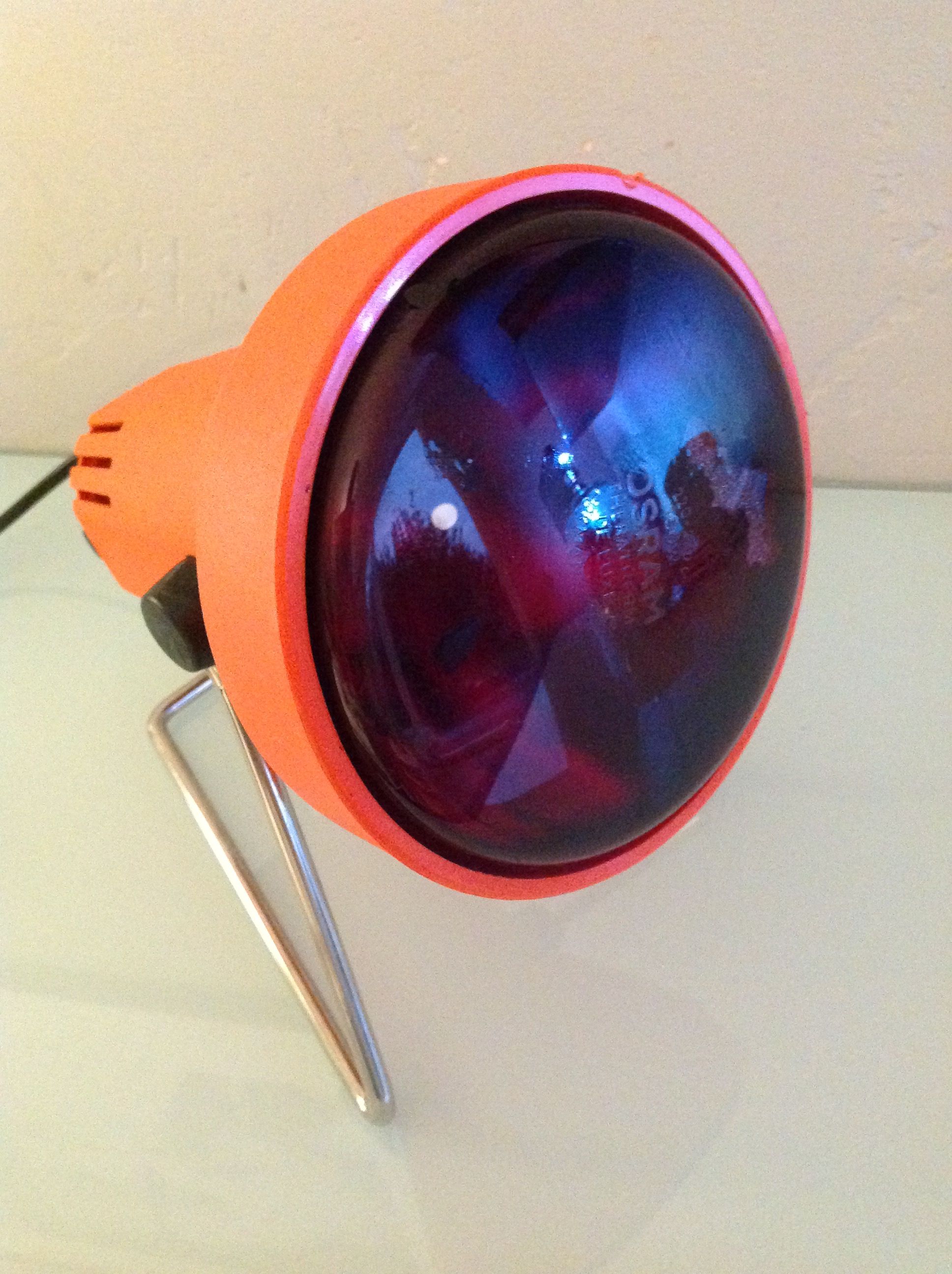 Orange infrared lamp by Condel / vintage 70s