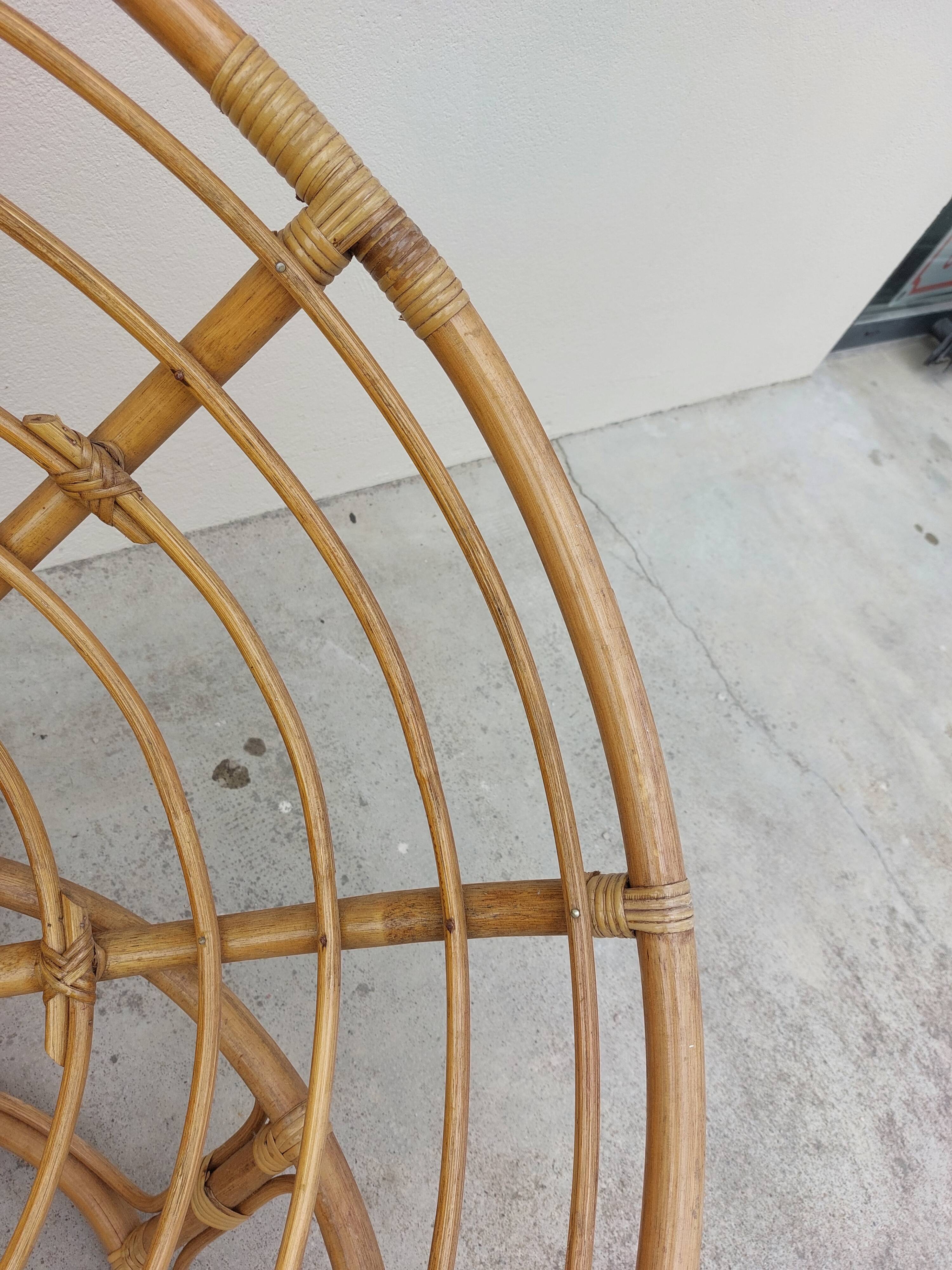 Loveuse vintage rattan armchair 1950