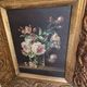 Oil painting on rosewood in a vase, early 20th century