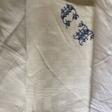 Tablecloth in lin monogram CT