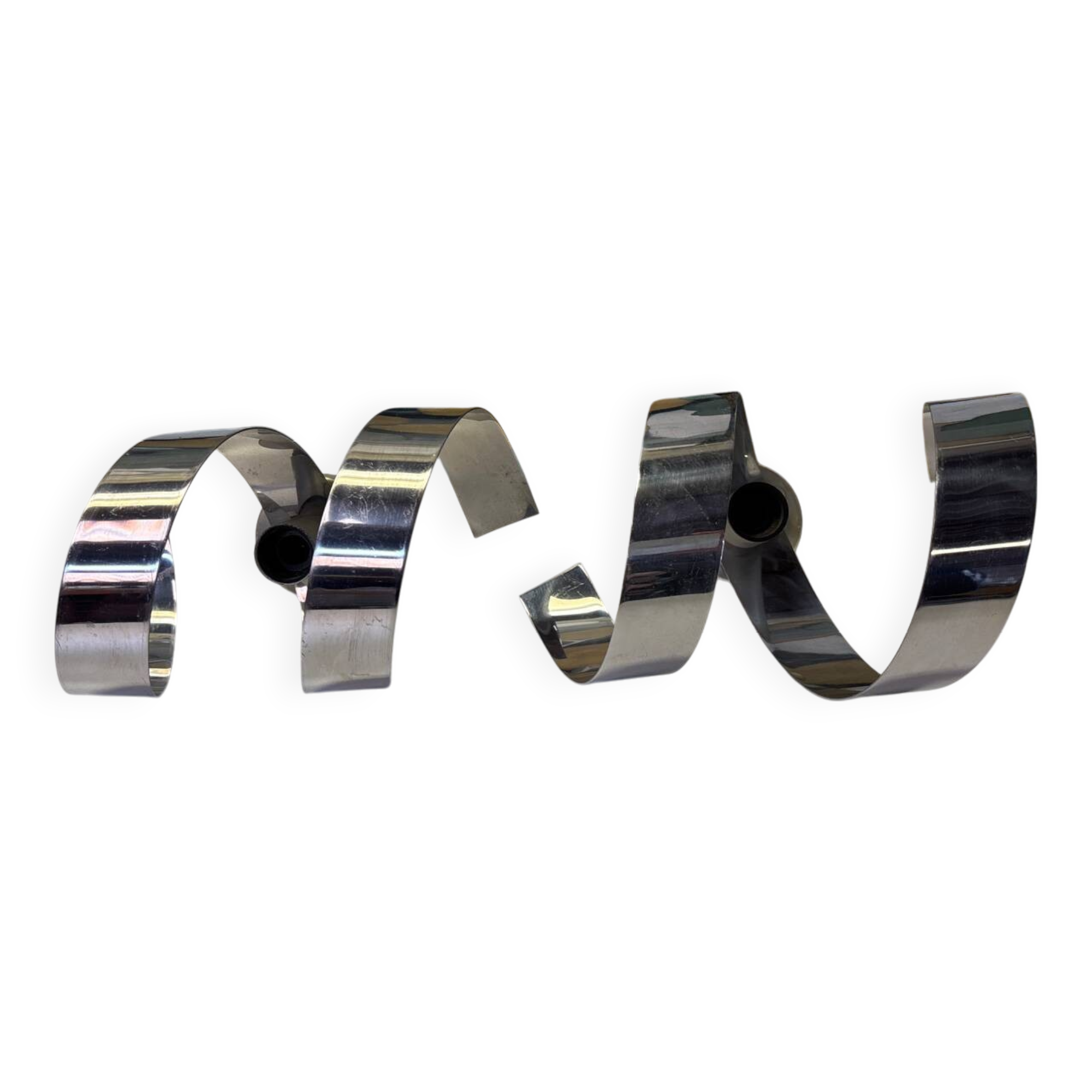 Pair of vintage 70s chrome wall lights