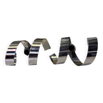 Pair of vintage 70s chrome wall lights