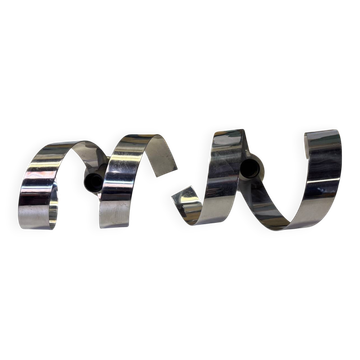 Pair of vintage 70s chrome wall lights