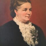 Old portrait of a woman in the late nineteenth century