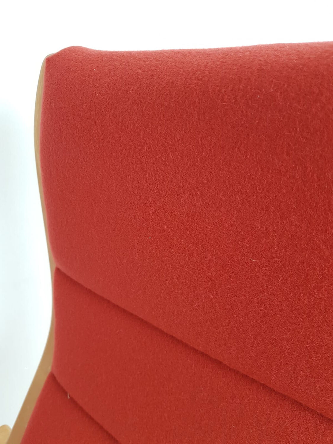 Yngve Ekström Scandinavian armchair orange terracotta wool