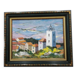 Tableau huile sur toile de "Roger NEDELEC " Ménerbes" 50x65 cm