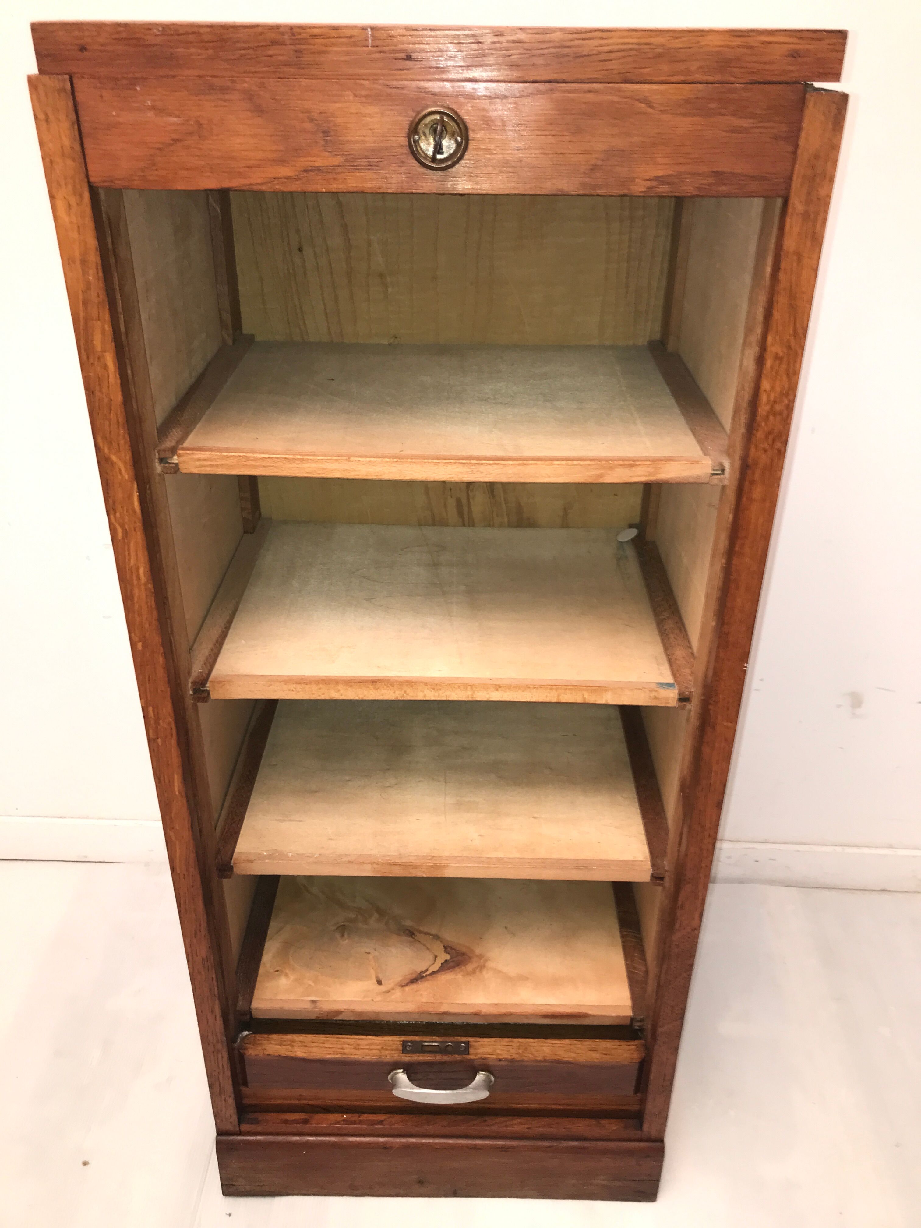 Meuble classeur à rideaux année 50-60