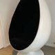 Large model Egg chair white black Giovanni Marchesi