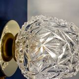 Vintage globe wall / ceiling light in molded glass