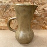 Ancien pichet digoin grès beige made in france vintage