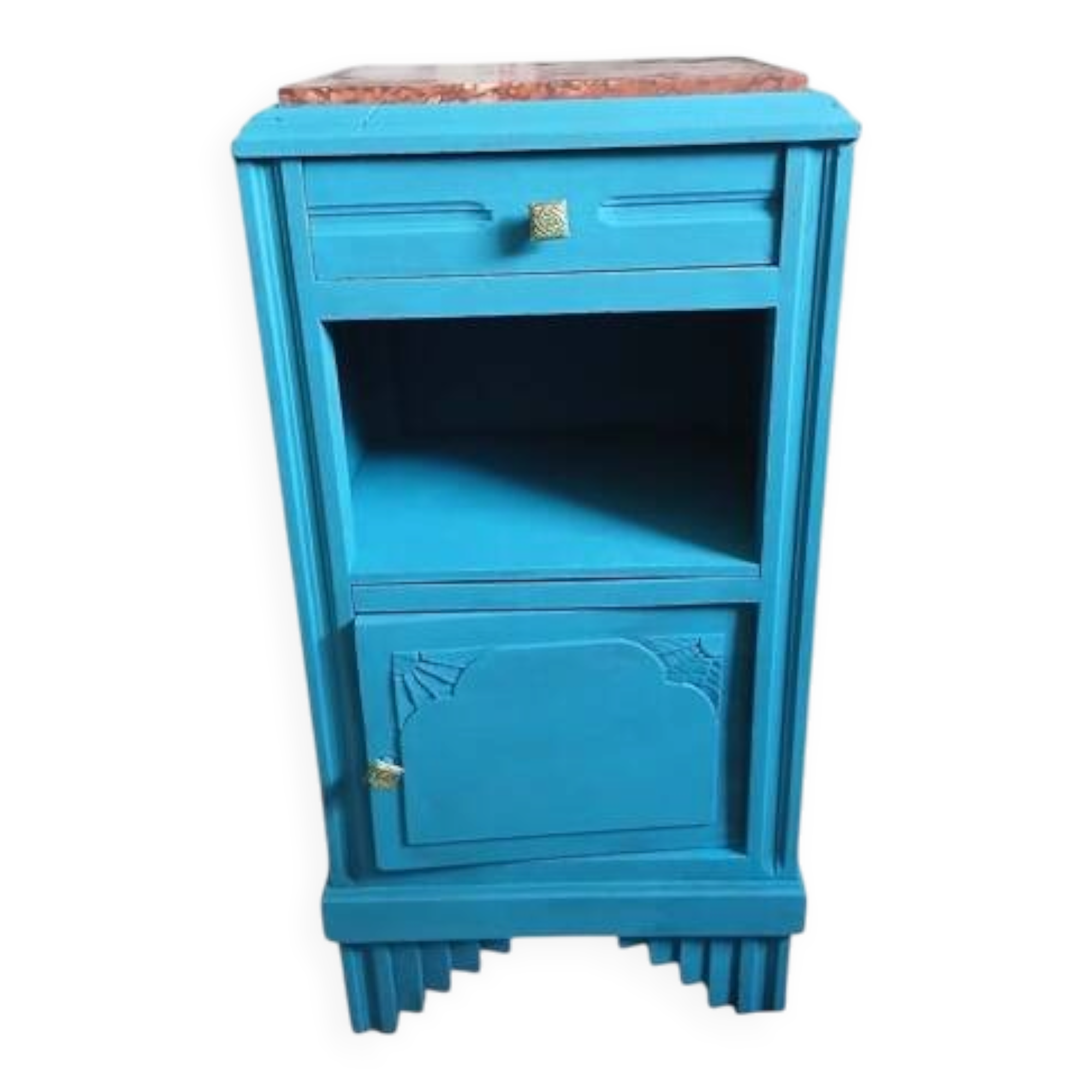 Art Deco bedside table with marble
