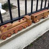 Folk art wooden train