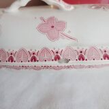 Soap dish, comb holder, ironstone, BFK, Lilac