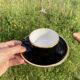 3 black Apilco cups